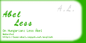abel less business card